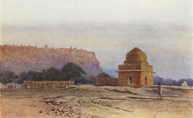 Gwalior Fort voor zonsopgang door Alexander Henry Hallam Murray