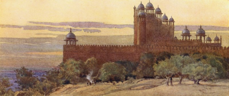 De Moskee en Poort van Overwinning, Fatehpur Sikri door Alexander Henry Hallam Murray