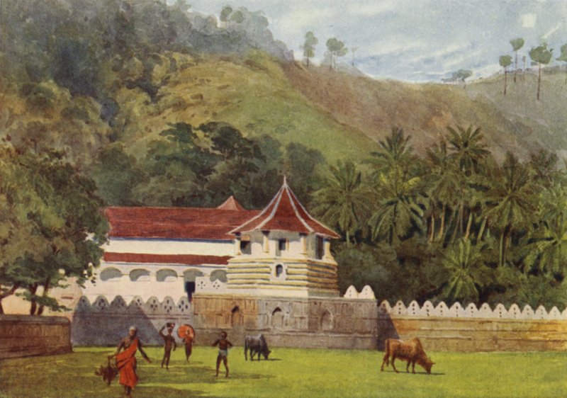 De Tempel van de Tand, Kandy, Exterieur door Alexander Henry Hallam Murray
