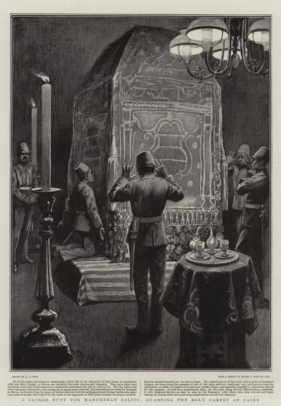 Een heilige plicht voor Mohammedaanse politie, bewaking van het Heilige Tapijt in Caïro door Alexander Stuart Boyd