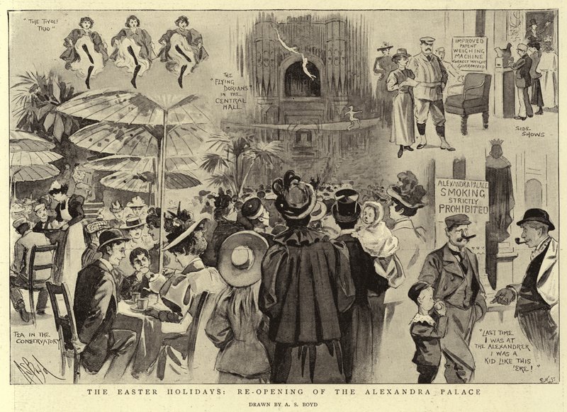 De Paasvakantie, heropening van het Alexandra Palace door Alexander Stuart Boyd