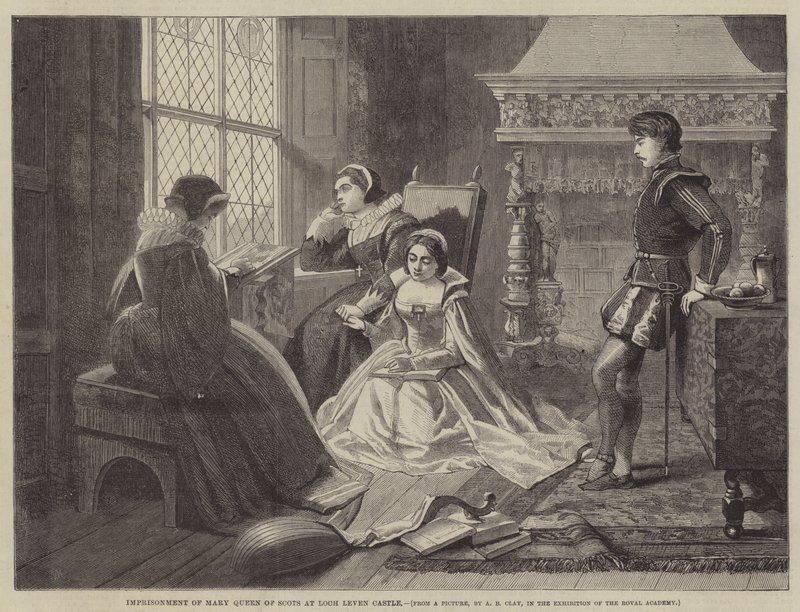 Gevangenschap van Mary Queen of Scots in Loch Leven Castle door Alfred Barron Clay