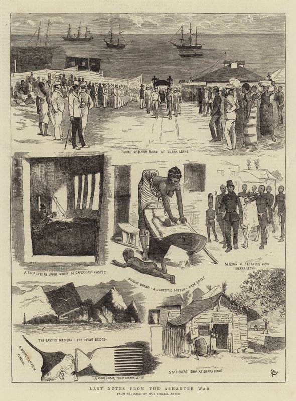 Laatste notities van de Ashantee-oorlog door Alfred Chantrey Corbould
