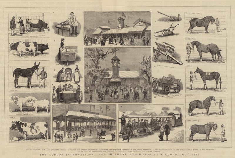 De London International Agricultural Exhibition in Kilburn, juli 1879 door Alfred Chantrey Corbould