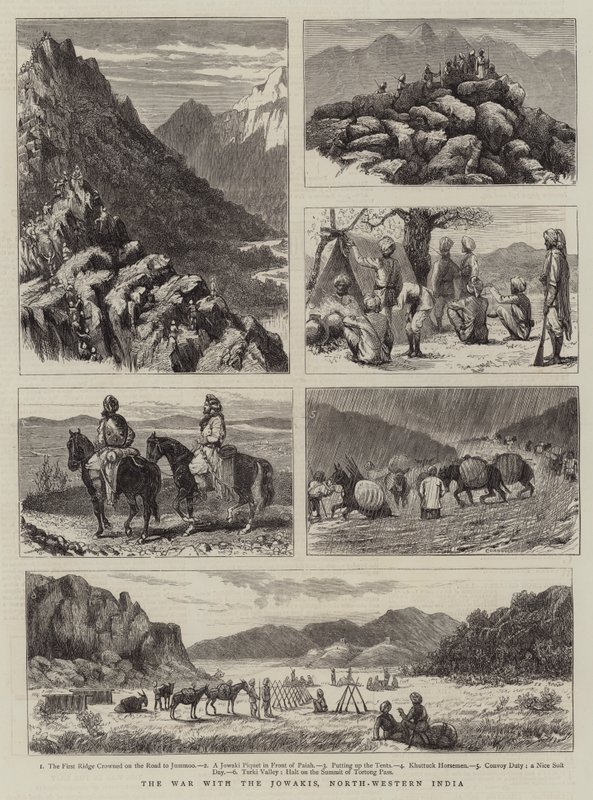 De Oorlog met de Jowakis, Noordwest-India door Alfred Chantrey Corbould