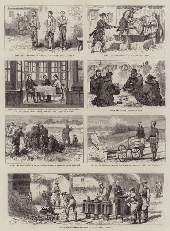 Met de Turken en Russen door Alfred Chantrey Corbould
