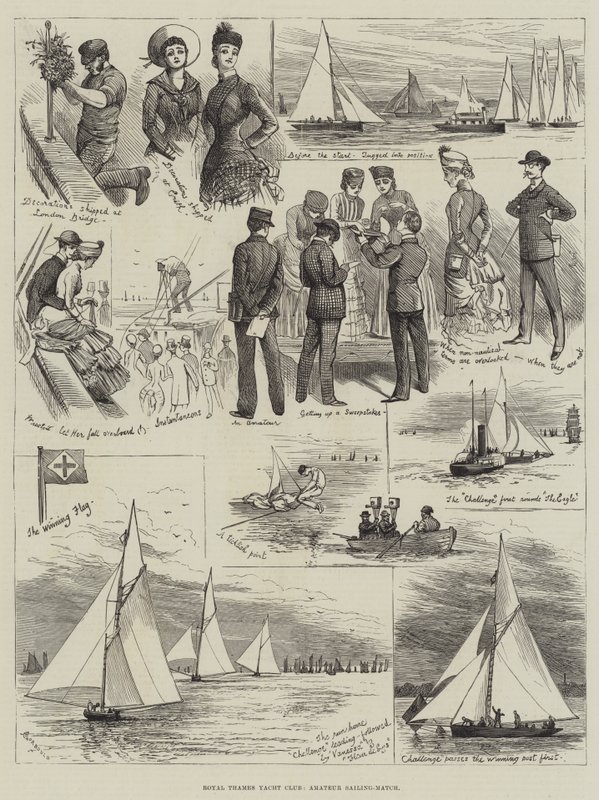 Royal Thames Yacht Club, Amateurs Zeilwedstrijd door Alfred Courbould