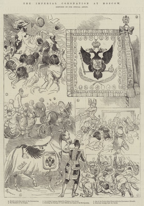 De keizerlijke kroning in Moskou door Alfred Courbould