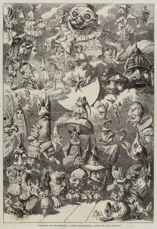 Verzameling voor de Pantomime, een droom van Chancifancia door Alfred Crowquill
