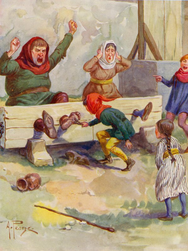 Merrie Engeland: In de schandpaal door Alfred (after) Pearse