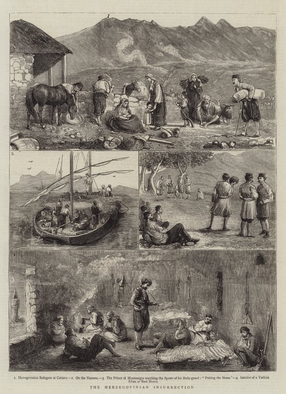 De Herzegoviniaanse opstand door Alfred Chantrey Corbould