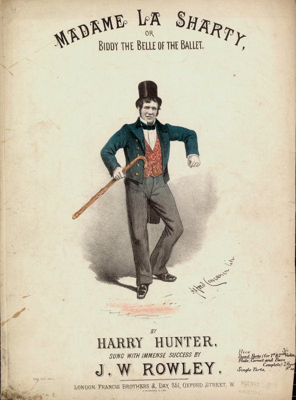 Madame La Sharty of Biddy de Belle van het Ballet door Alfred Concanen