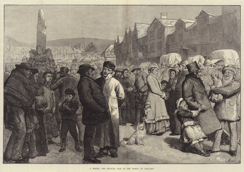 Een huur- en standbeeldbeurs in het noorden van Engeland door Alfred Edward Emslie