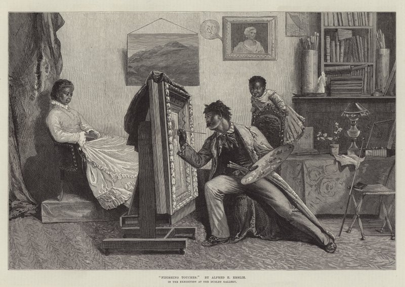 Laatste Hand, in de Tentoonstelling in de Dudley Gallery door Alfred Edward Emslie