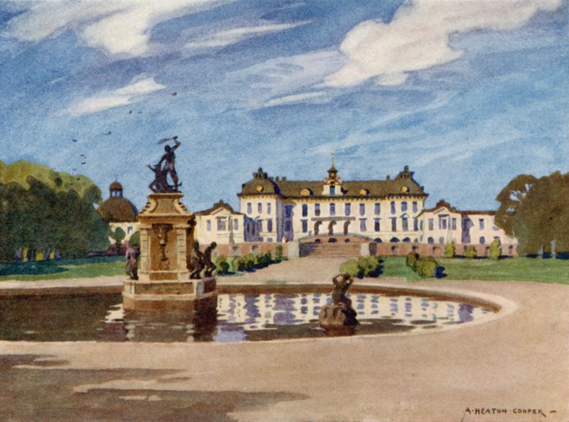 Drottningholm Paleis, Stockholm door Alfred Heaton Cooper