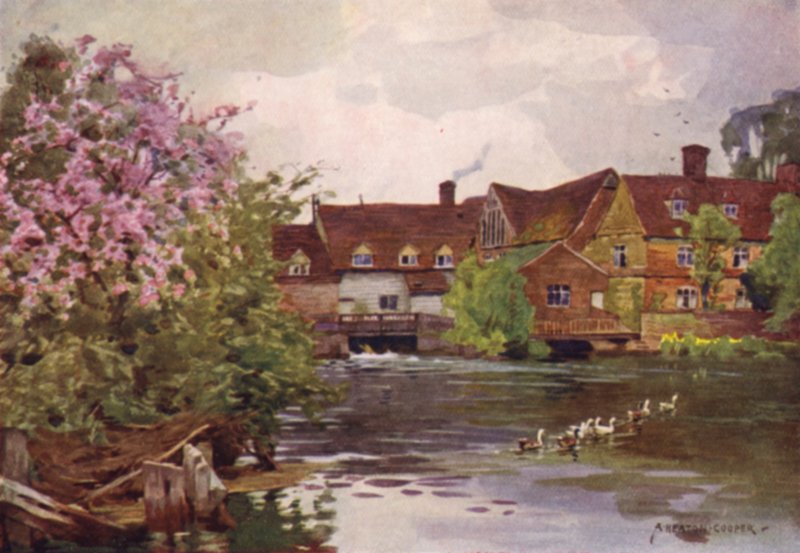 Flatford Mill, East Bergholt, Suffolk door Alfred Heaton Cooper