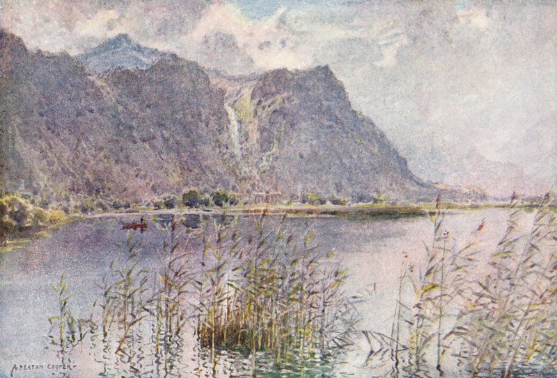 Lake District: Lodore en Derwentwater, een zomerochtend door Alfred Heaton Cooper