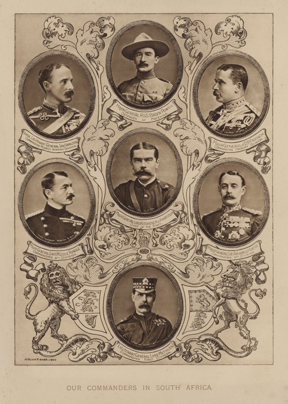Commandanten van het Britse leger in Zuid-Afrika tijdens de Boerenoorlog door Alfred Hugh Fisher