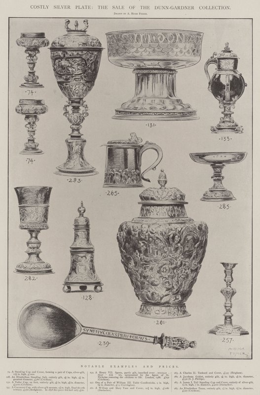 Kostbaar zilverwerk, de verkoop van de Dunn-Gardner collectie door Alfred Hugh Fisher