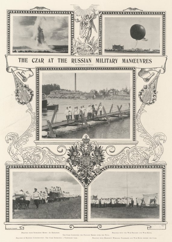 De Tsaar bij de Russische Militaire Manoeuvres door Alfred Hugh Fisher