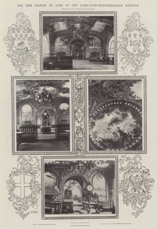 Het Nieuwe Luxe Station van de Paris-Lyons-Mediterranean Spoorweg door Alfred Hugh Fisher