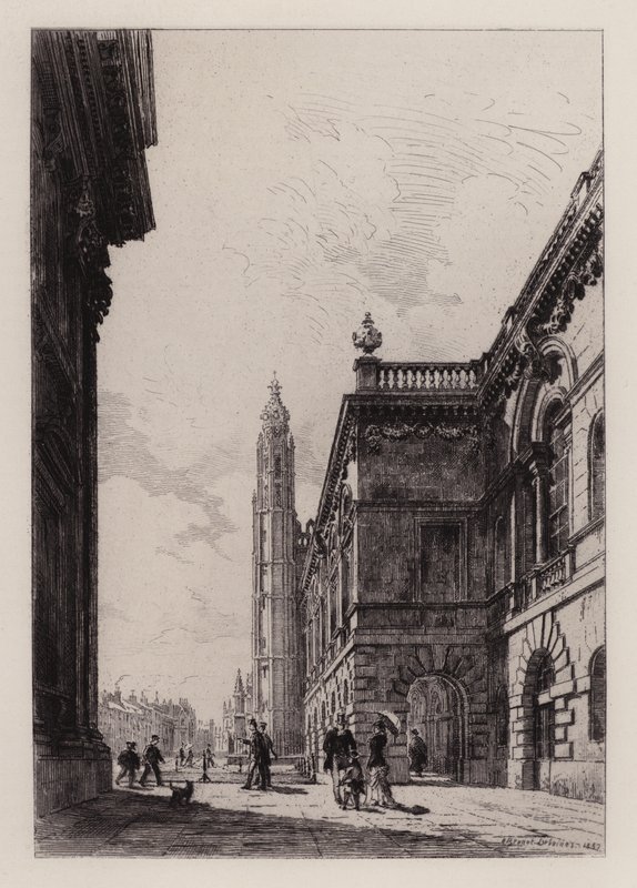 Cambridge: Het Senaatshuis en de Universiteitsbibliotheek door Alfred Louis Brunet Debaines