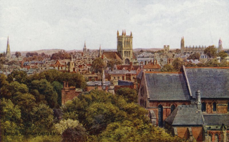 Cambridge, vanaf Castle Hill door Alfred Robert Quinton
