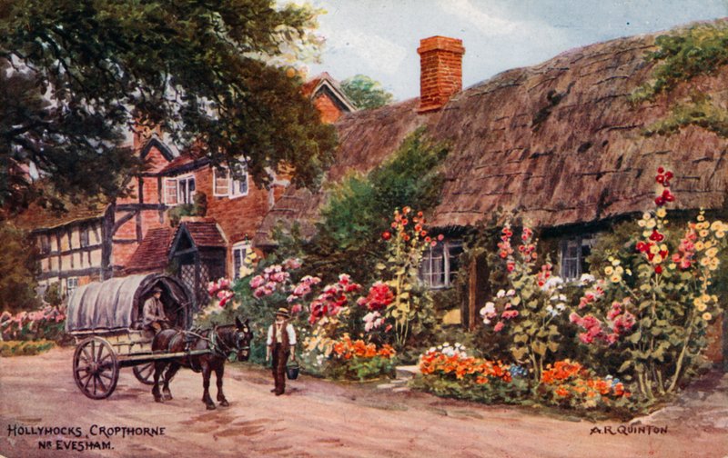 Stokrozen, Cropthorne, Evesham door Alfred Robert Quinton