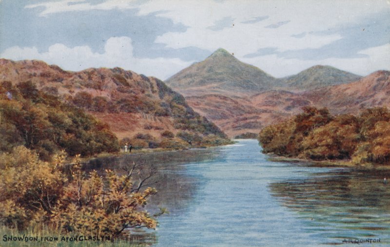 Snowdon, vanaf Afon Claslyn door Alfred Robert Quinton