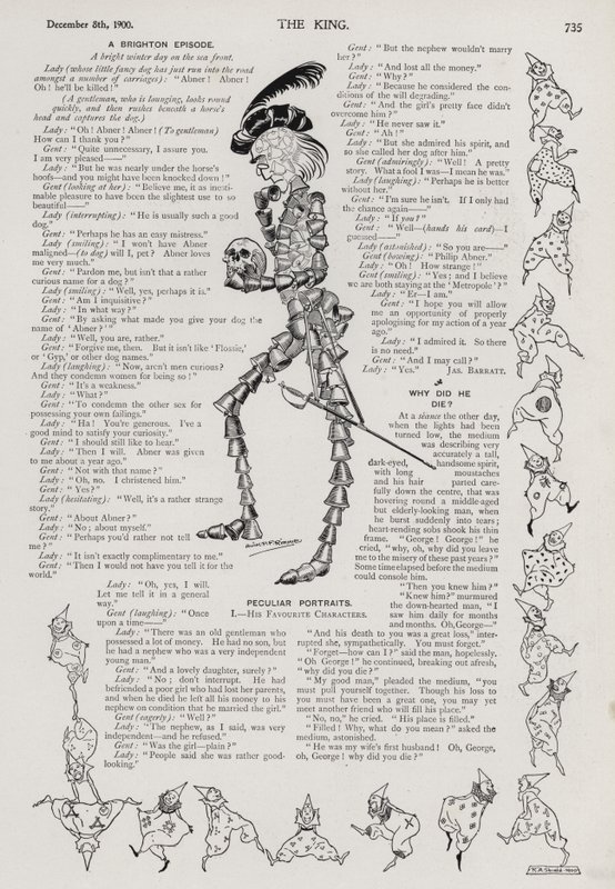 Eigenaardige portretten: Hamlet gemaakt van bellen (gravure) door Alick Penrose Forbes Ritchie