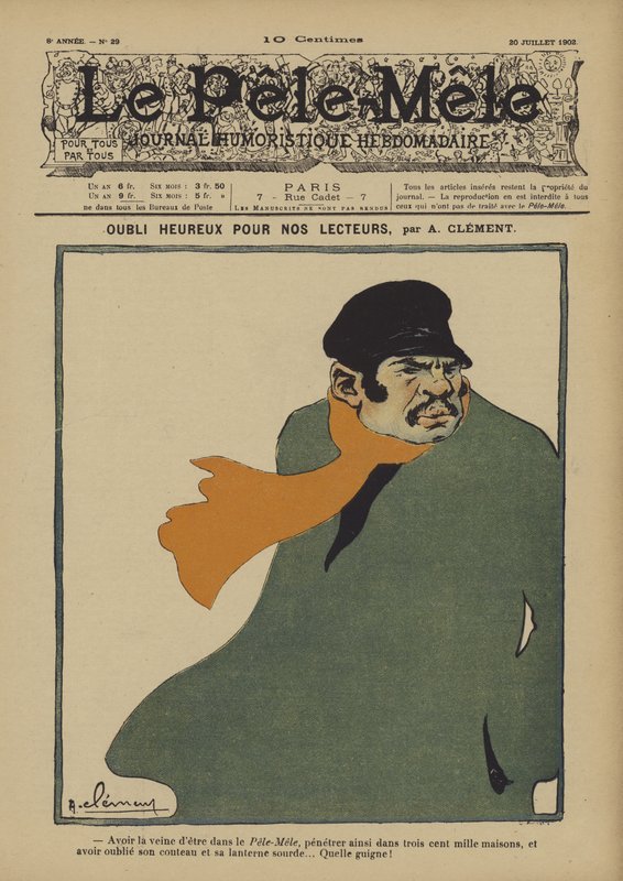 Gelukkig vergeten voor onze lezers. Illustratie voor Le Pele-Mele, 1902 door Aline Clement