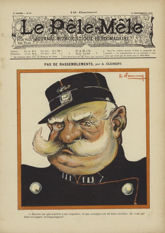Geen bijeenkomsten. Illustratie voor Le Pele-Mele, 1902 door Aline Clement