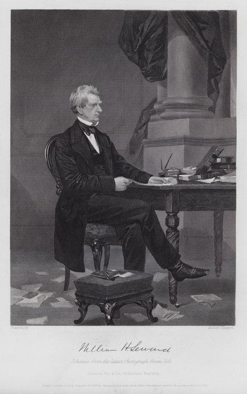 William Henry Seward (gravure) door Alonzo (after) Chappel