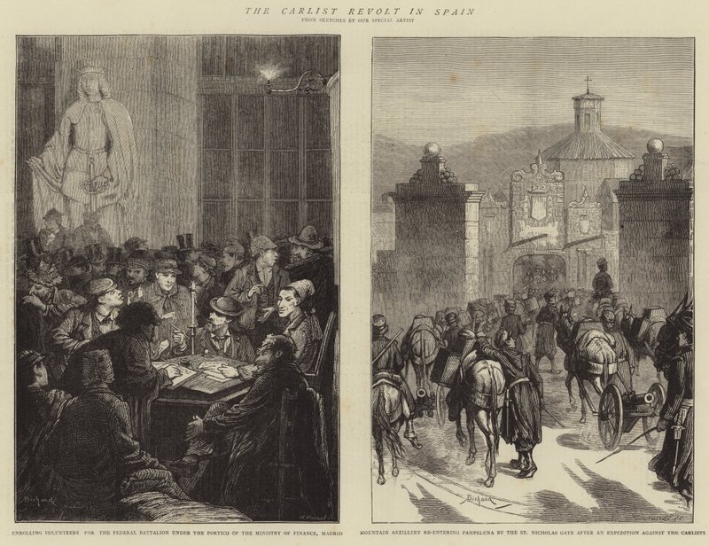 De Carlistenopstand in Spanje door Alphonse Adolphe Bichard