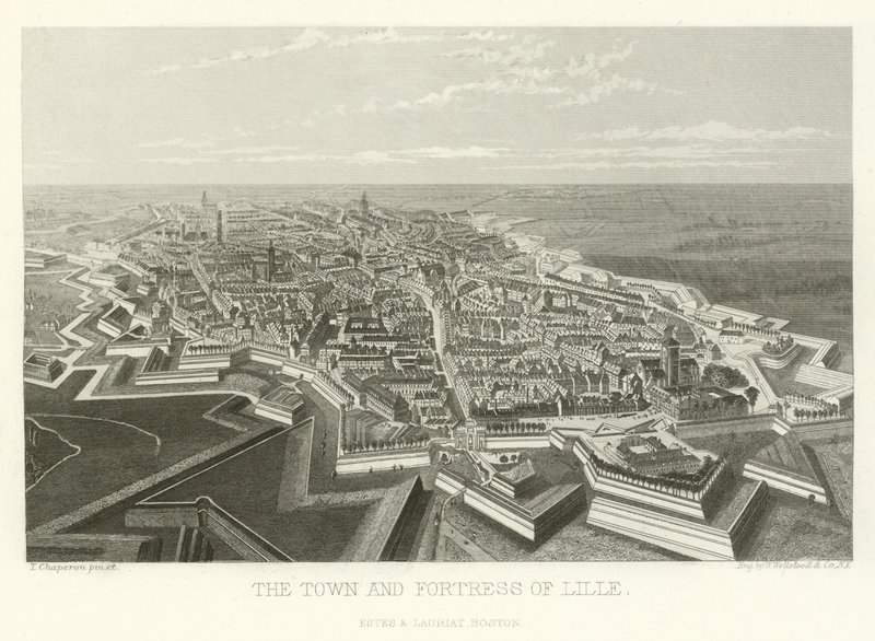 De stad en het fort van Lille door Alphonse Marie de Neuville
