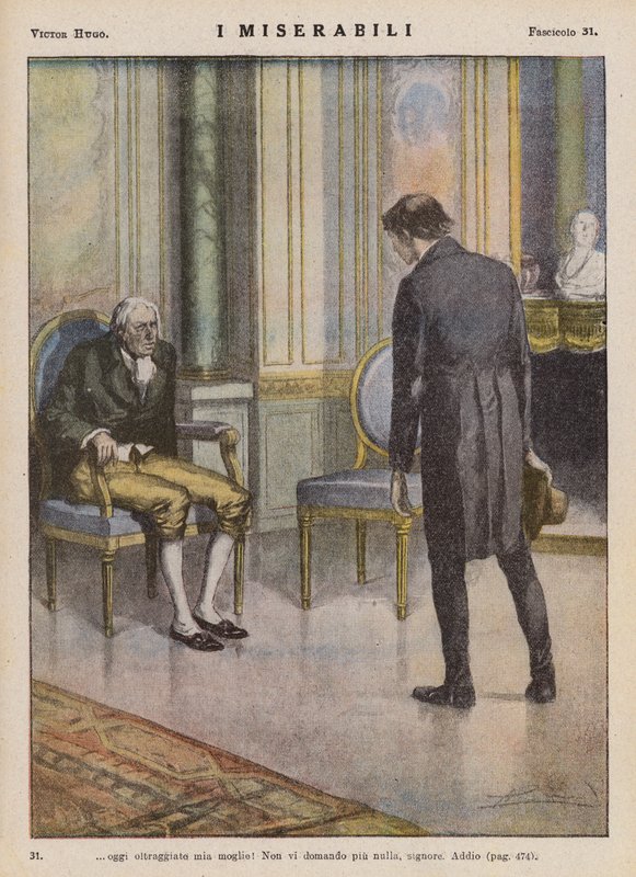 Illustratie voor Les Miserables door Victor Hugo door Ambrogio Lombardi