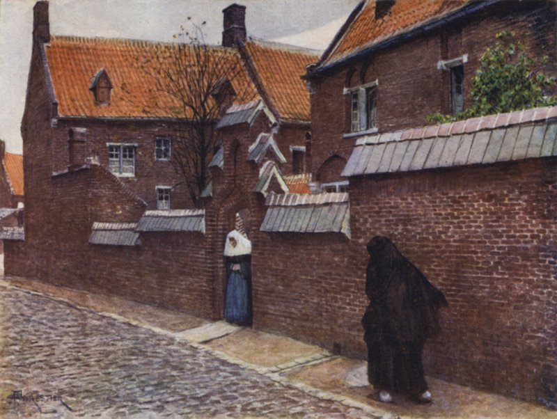 Begijnhof van Mont St Amand, Gent door after Amedee Forestier