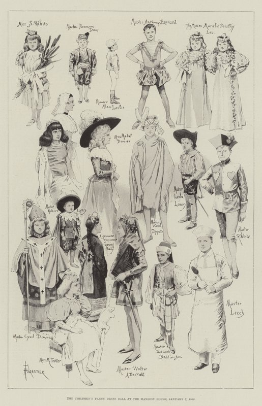 Het Kinderkostuumbal in het Mansion House, 7 januari 1896 door Amedee Forestier