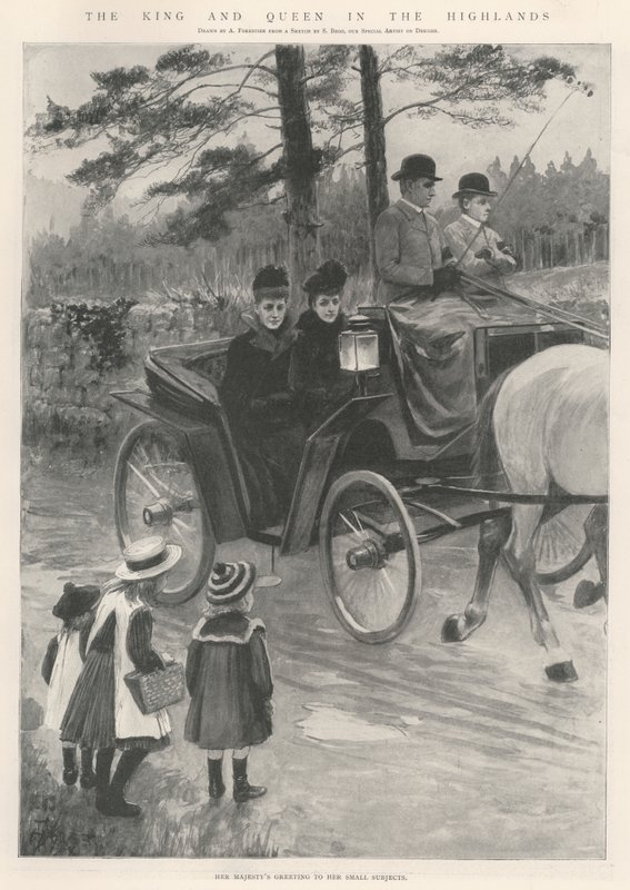 De koning en koningin in de Hooglanden door Amedee Forestier