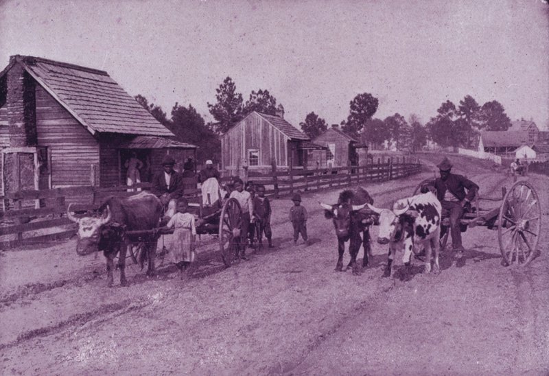 Een dorpsscène van gelukkige tevredenheid in Virginia door American Photographer (after)