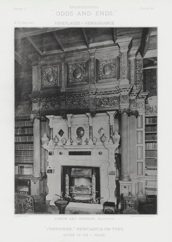 Open haard: "Pendower," Newcastle-on-Tyne door American Photographer (after)