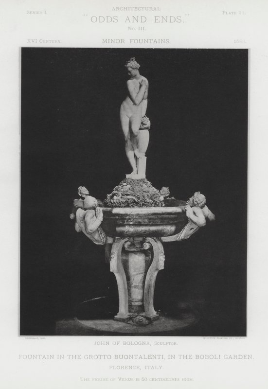 Fontein in de Grot Buontalenti, in de Boboli-tuin, Florence, Italië door American Photographer (after)