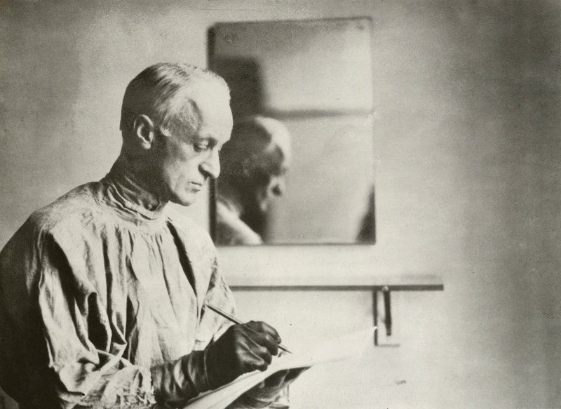 Harvey Cushing, neurochirurg, portret door American Photographer (after)