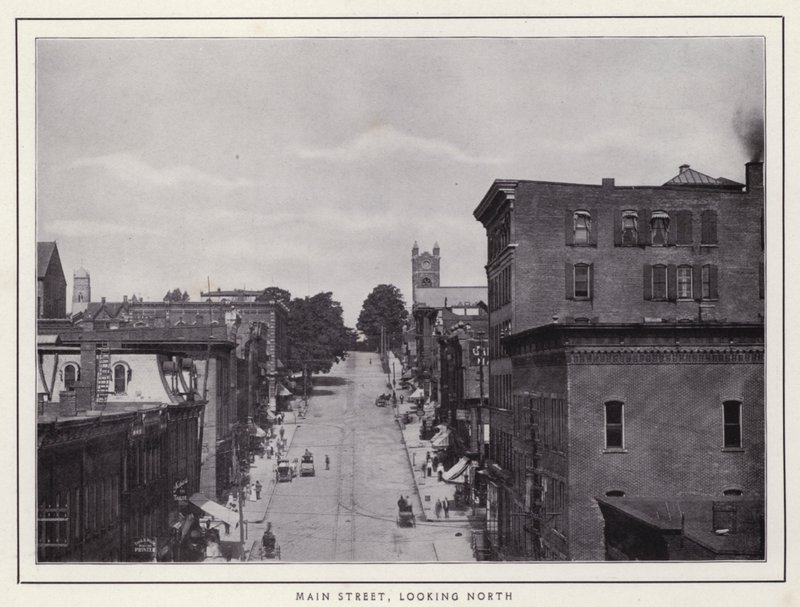 Jamestown, NY: Main Street, kijkend naar het noorden door American Photographer (after)