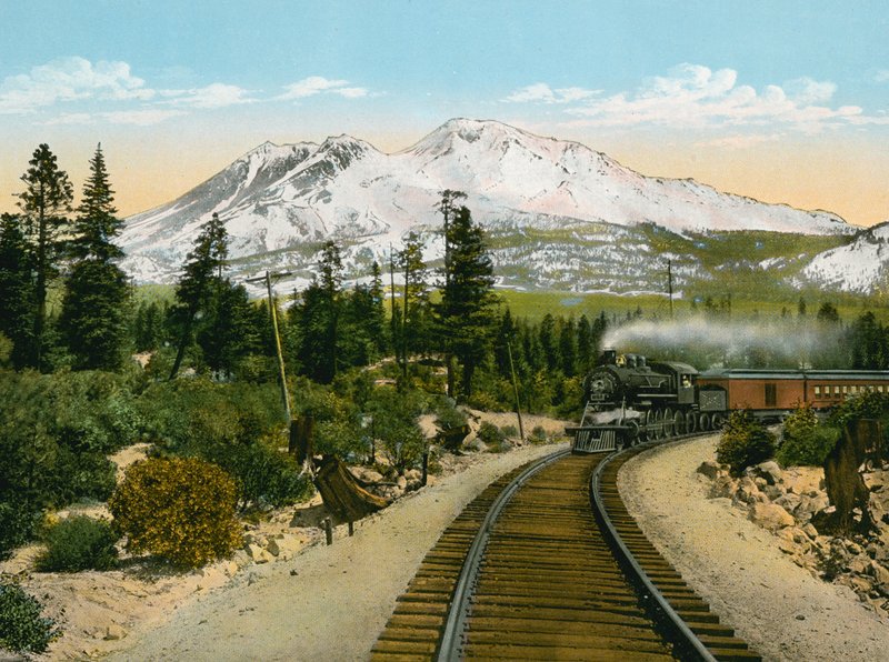Mount Shasta vanaf Punt nabij Edgewood door American Photographer (after)