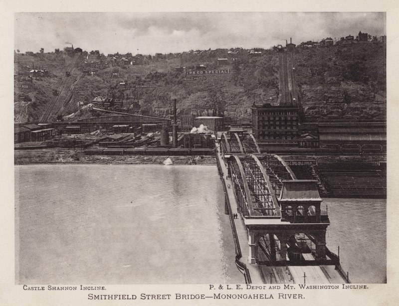 Pittsburgh: Smithfield Street Bridge, Monongahela River door American Photographer (after)