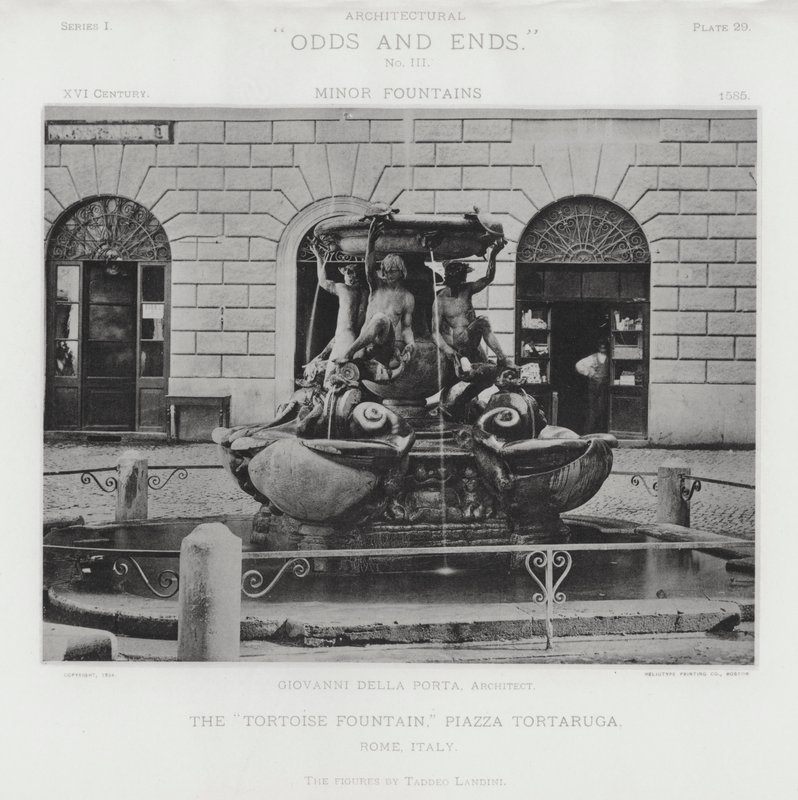 De "Schildpadfontein," Piazza Tortaruga, Rome, Italië door American Photographer (after)