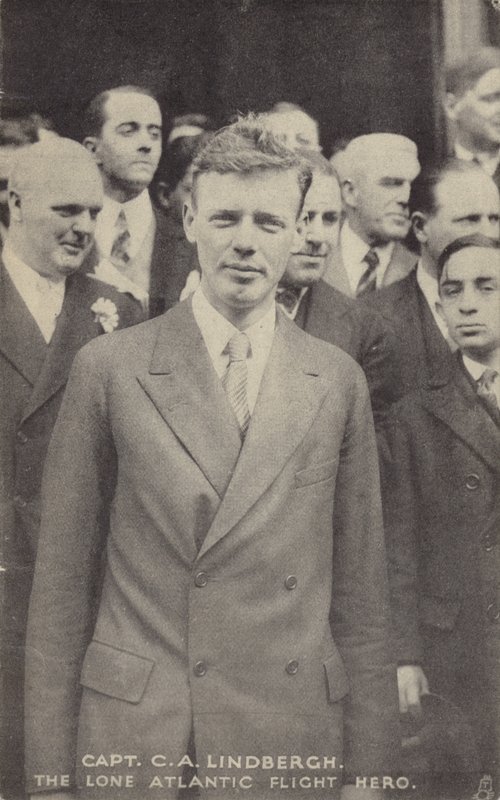 Charles Lindbergh, Amerikaanse vliegenier die de eerste trans-Atlantische solovlucht maakte door American Photographer