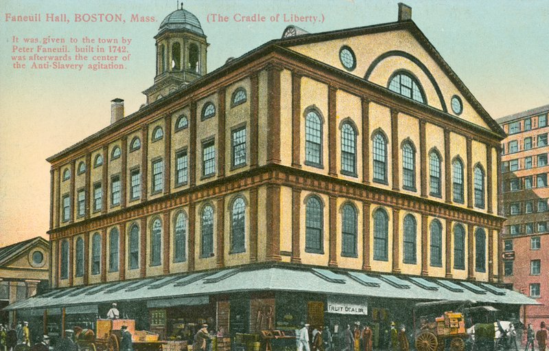 Faneuil Hall, Boston, Massachusetts, VS (ingekleurde foto) door American Photographer