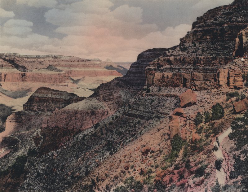 Grand Canyon van Arizona: Op Hermit Trail (gekleurde foto) door American Photographer
